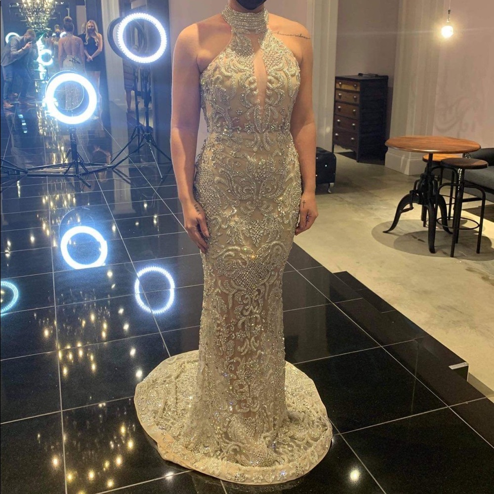 Portia and Scarlett Couture Fully Beaded Gown